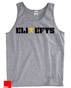 picture of a tank top with a Rocky Gold EliteFTS decal on the chest