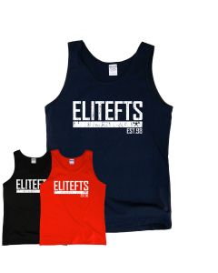 A tank top with white Agency text of EliteFTS