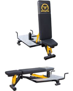 elitefts™ 0-90 Degree Signature Bench w/ Extra Large Spotter Platform and Kick Stand