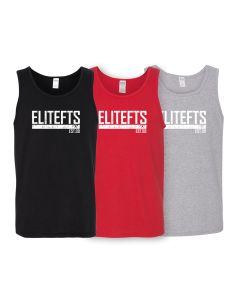 A tank top with white Agency text of EliteFTS
