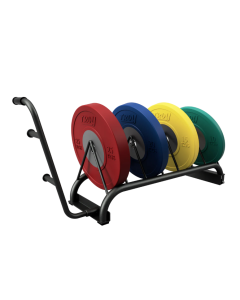 Horizontal Bumper Plate Rack with Plates