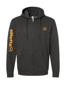 elitefts Crescent Tagline Gold Full Zip Hoodie