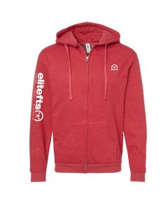 elitefts™ Crescent/Tagline White Full Zip Hoodie