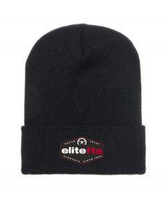 elitefts Patch Cuffed Knit Beanie Black