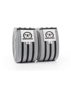 picture of ELITEFTS HEAVY KNEE WRAP, GRAY WITH BLACK STRIPES 3.0M