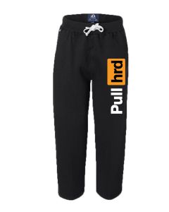 elitefts Pull Hard Open Bottom Sweatpants Black