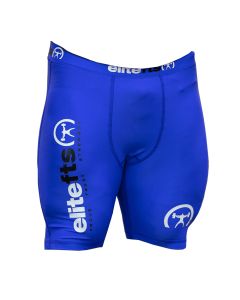 blue compression shorts