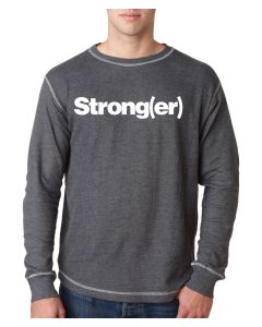 elitefts™ Strong(er) White Thermal Long Sleeve Shirt