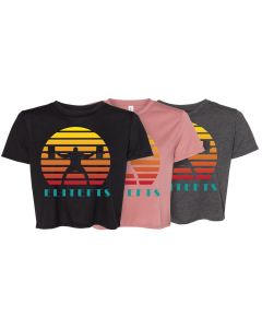 elitefts Women's Sunset Squatter Flowy Cropped Tee