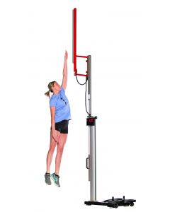 picture of electric vertical jump tester in use by a woman