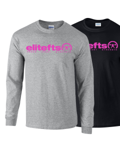 elitefts™ Tagline Pink Long Sleeve T-Shirt