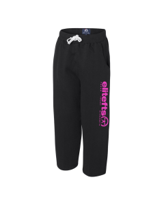 elitefts™ Tagline Pink Open Bottom Sweatpants