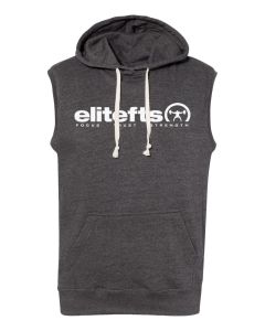elitefts Limited Edition Tagline White Sleeveless Hoodie 