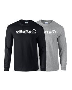 picture of elitefts Tagline White Long Sleeve T-Shirt