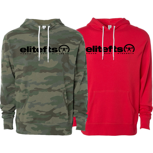 elitefts Tagline Black Lightweight Hoodie