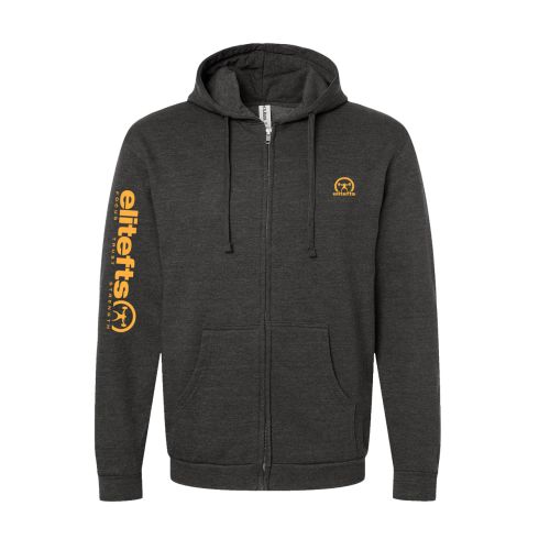 elitefts Crescent Tagline Gold Full Zip Hoodie
