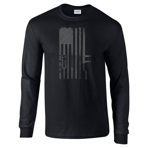 picture of elitefts Flag Barbell Long Sleeve T-Shirt