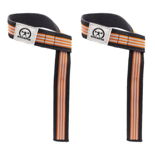 ELITEFTS ORANGE STRIPE 1.5" WRIST STRAPS