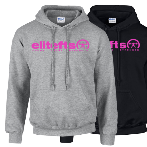 elitefts Tagline Pink Hoodie