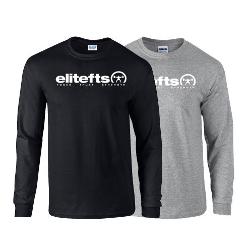 picture of elitefts Tagline White Long Sleeve T-Shirt