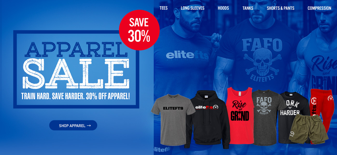 save 30% on elitefts apparel