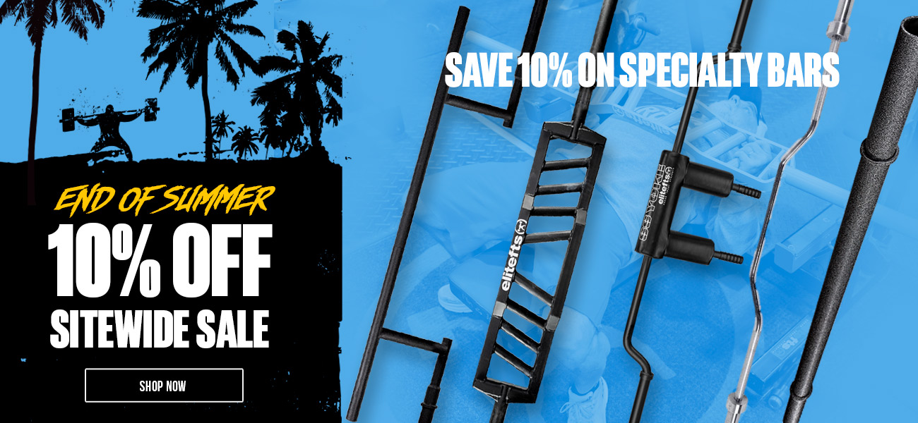 10% off elitefts specialty bars