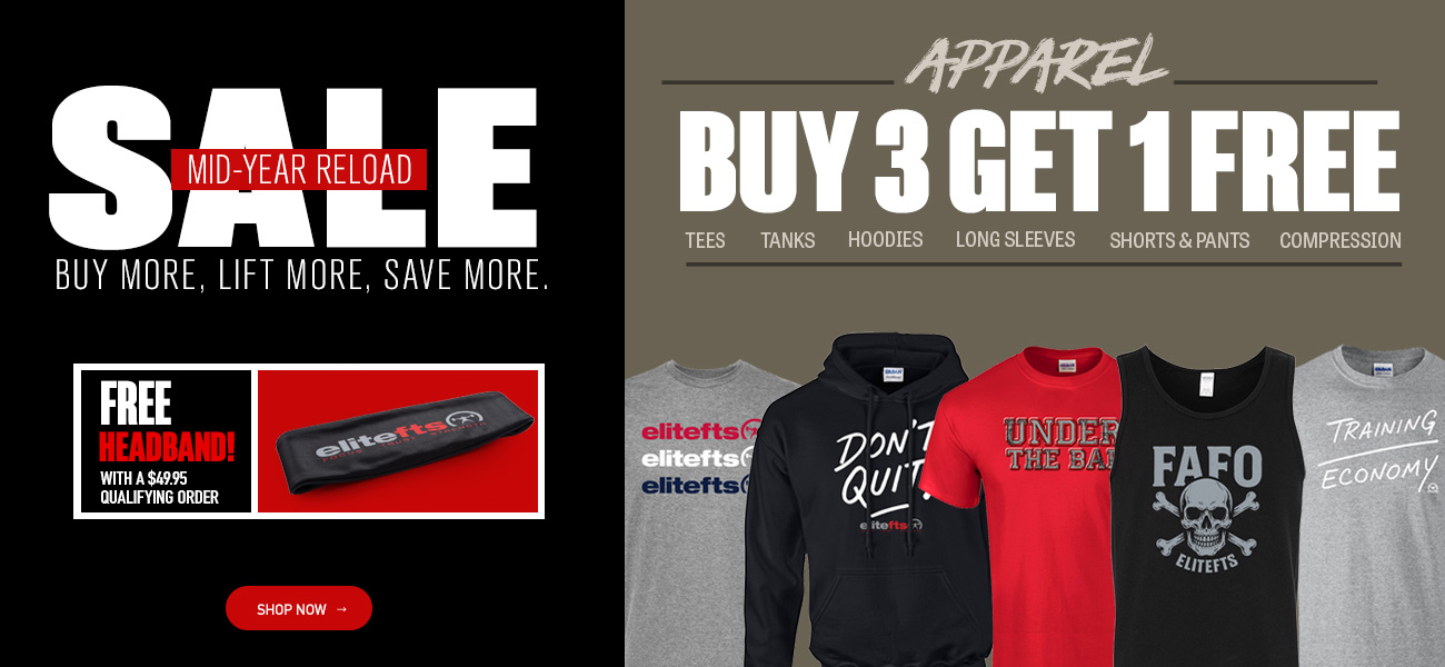 buy 3 get 1 free on elitefts apparel
