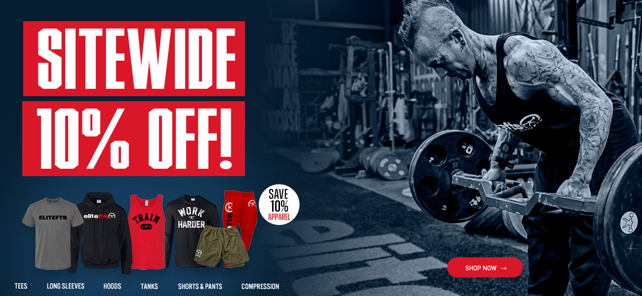 save 10% on elitefts apparel