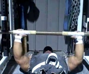 Week 9 Day 4 - Rev Band Fat-Bar Floor Presses with VIDEO....