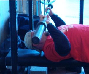 Close grip bench triples