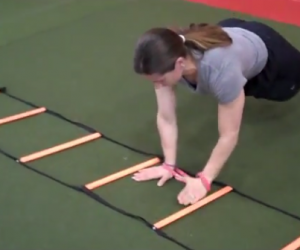 Lateral Resistance Band Walks w/ Agility Ladder