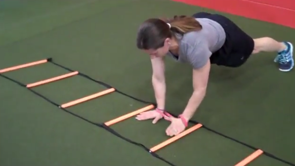 Lateral Resistance Band Walks w/ Agility Ladder