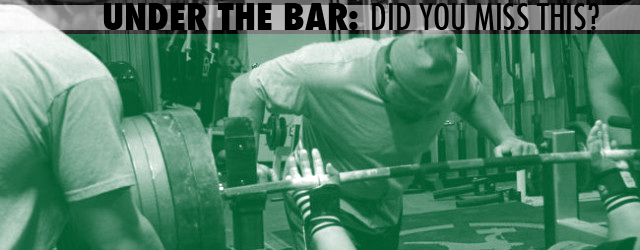 Under The Bar: Did You Miss This? 