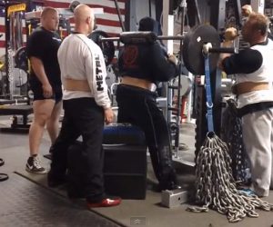 Yoke Bar Box Squat with Chains (Strip Set)