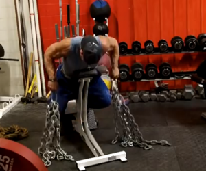 Prone Rows with Grenades and Chains
