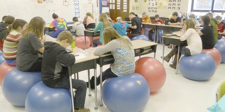 Stability Balls in Place of Chairs in Classroom Pay Off