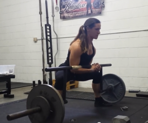 Zercher Deadlifts with EliteFTS™ Cambered Bar