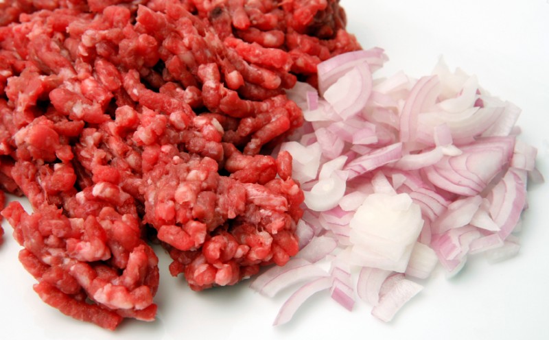 Ground beef and onions