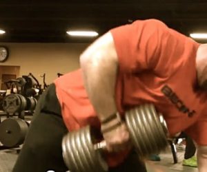 WATCH: You will love how Justin Harris uses bands for dumbbell rows 