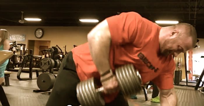 WATCH: You will love how Justin Harris uses bands for dumbbell rows 