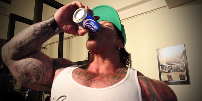 Rich Piana Creates 'Beer Drinking Bench Press Contest', Crowns Self Champion