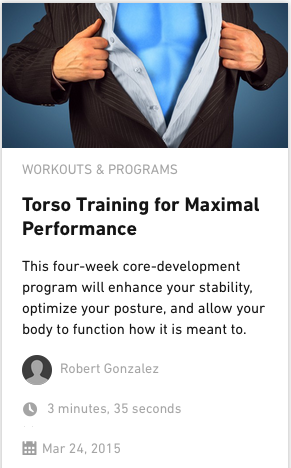 Torso Training