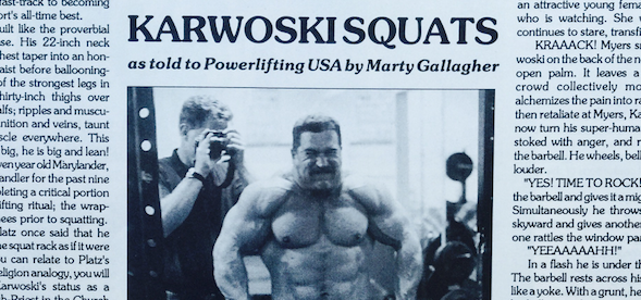 Karwoski Squats - How He Got It Done 25 Years Ago