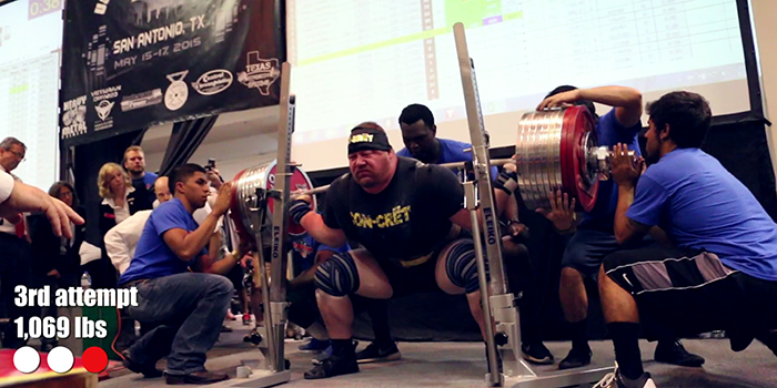 WATCH: Blaine Sumner's 1069-pound Single-Ply Squat for New American Record