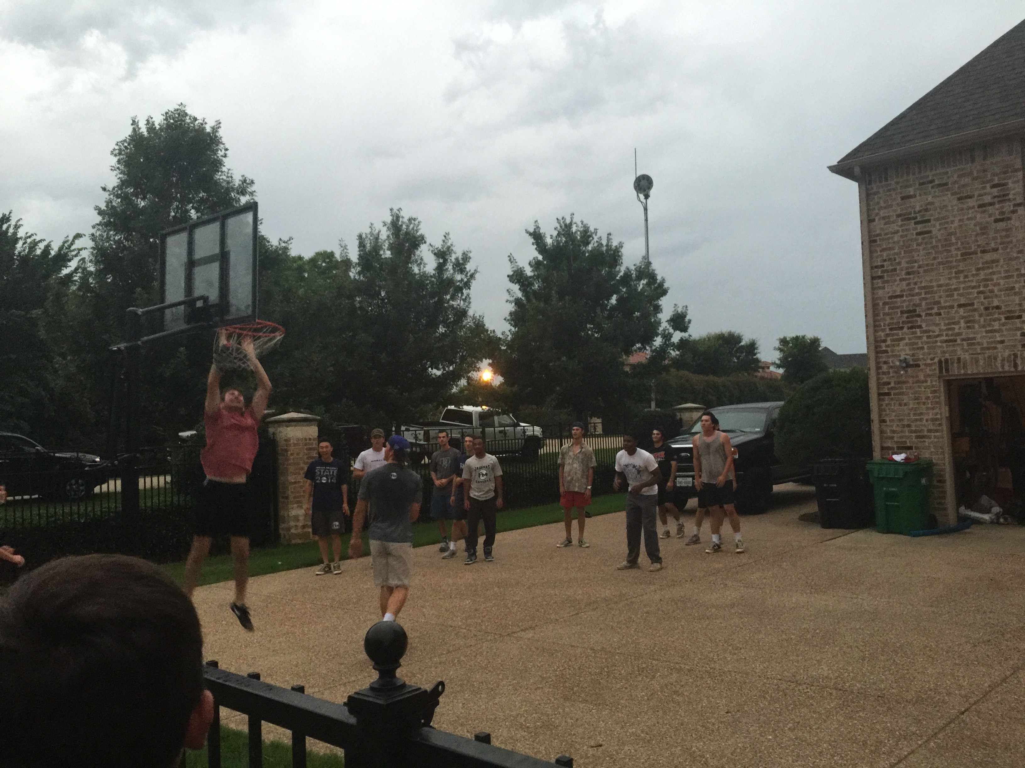 Baseballers Playing Hoops 20150530