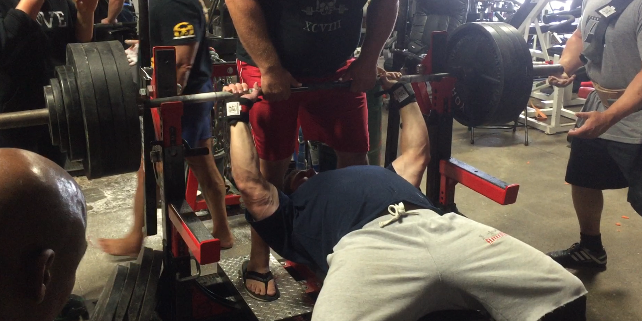 Fat bar floor press 5 weeks out