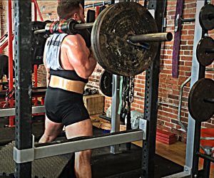 Video: Box Squat Reps Wk 3 - SSB 330x11 & Straight Leg Deads 