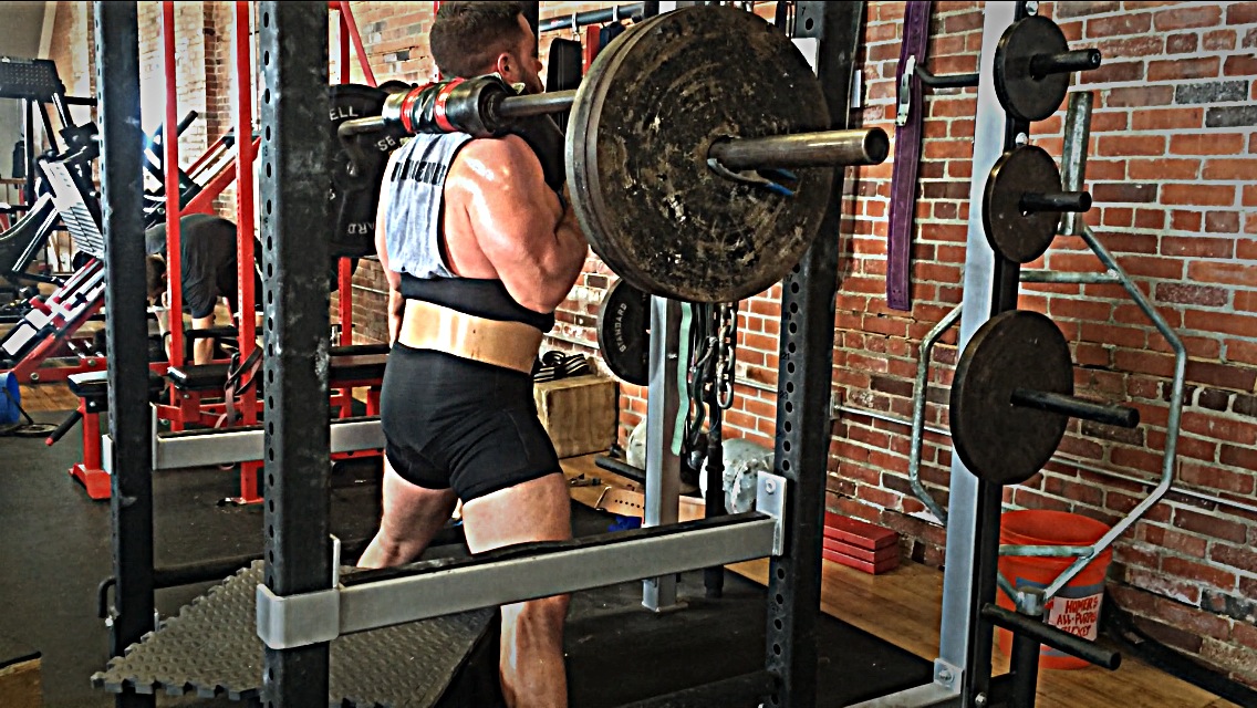 Video: Box Squat Reps Wk 3 - SSB 330x11 & Straight Leg Deads 