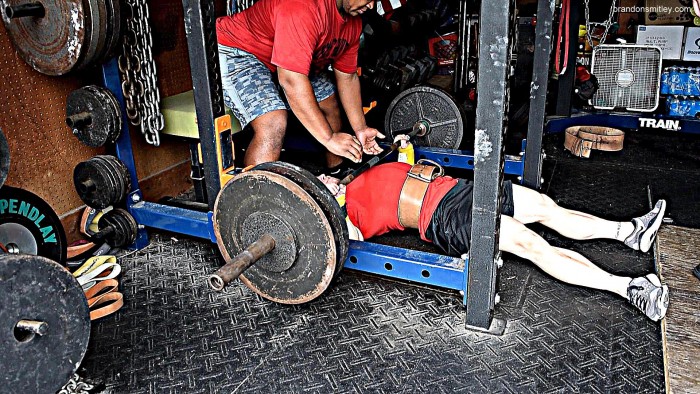 Max Effort Upper: Axle Floor Press vs 2 Chains [PR] with VIDEO