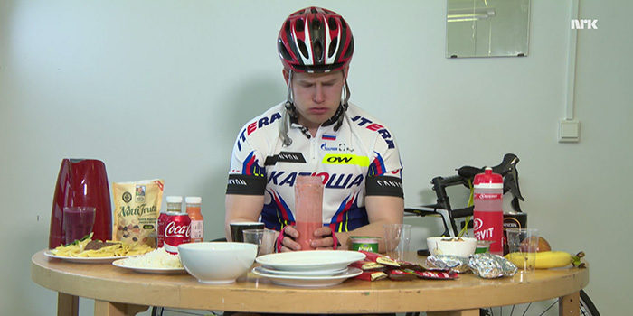 WATCH: Non Tour De France Rider Attempts to Eat Like a Tour De France Rider, Fails Painfully